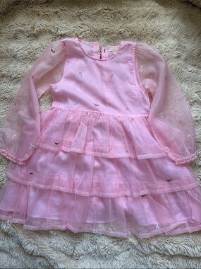 Pink Chicken Pink Layered Tulle Party Dress